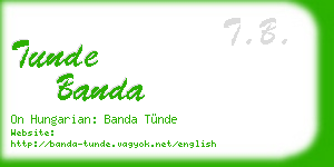 tunde banda business card