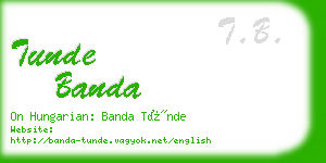 tunde banda business card